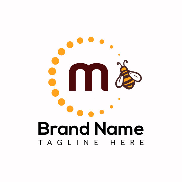 蜜蜂m字母logo