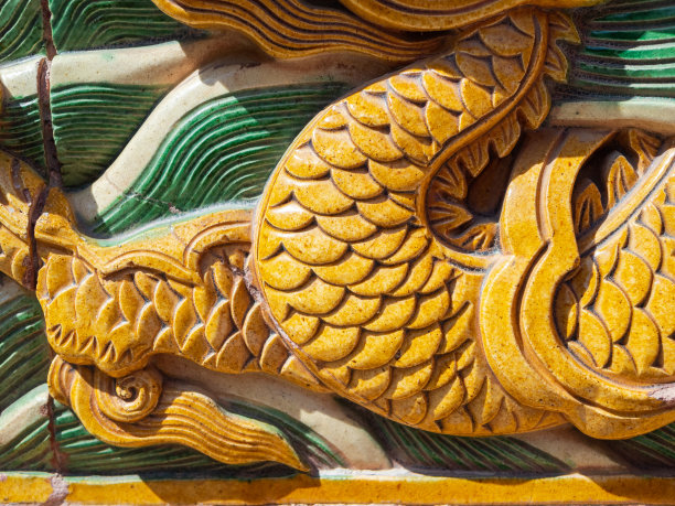 中国传统古朴龙纹纹样
