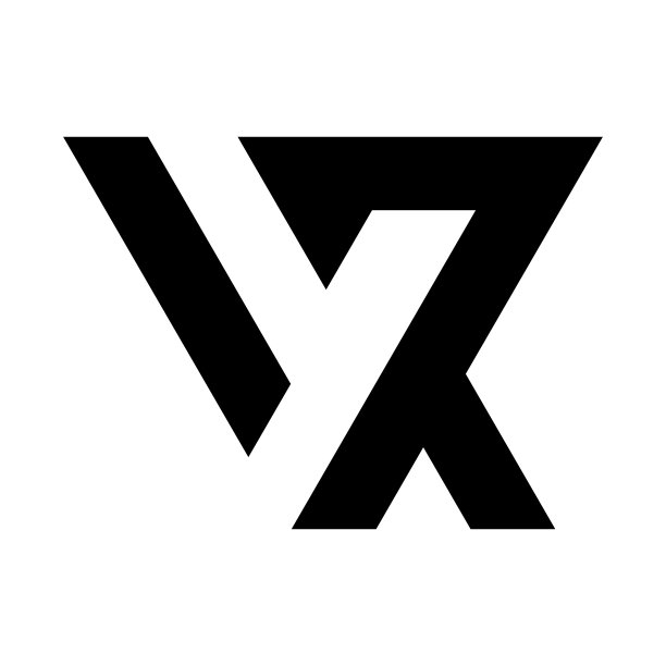 vr字母logo设计,rv标志