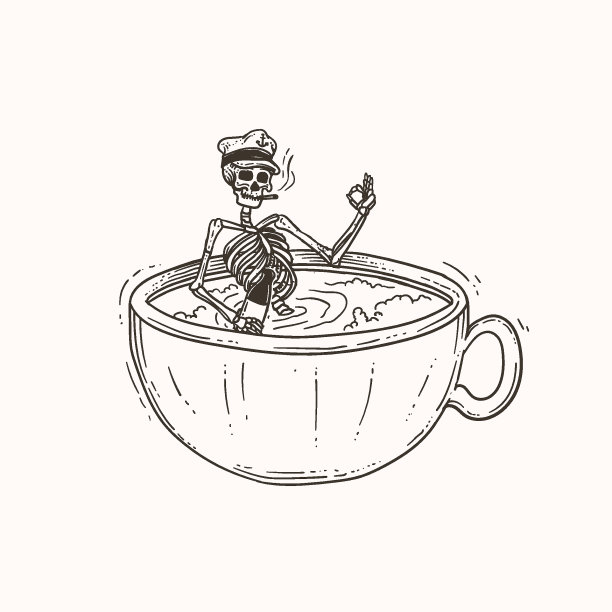 骷髅咖啡杯