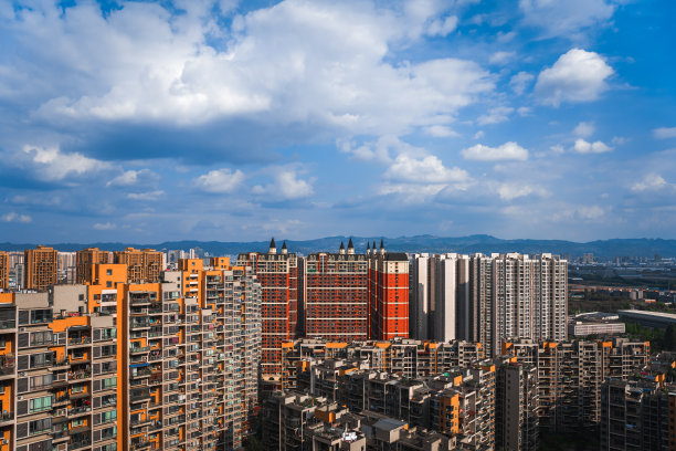 成都黄昏夕阳夜景