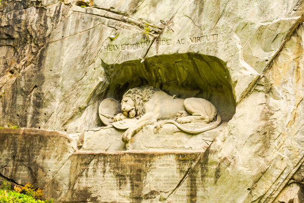 威严的石狮子狮子雕像石像