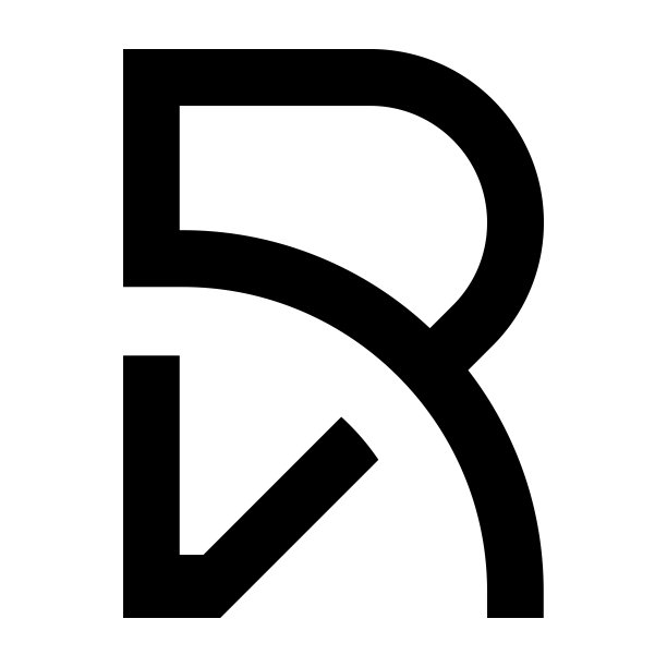 vr字母logo设计,rv标志