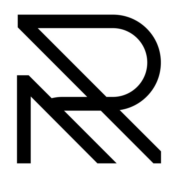 hr字母logo标志设计