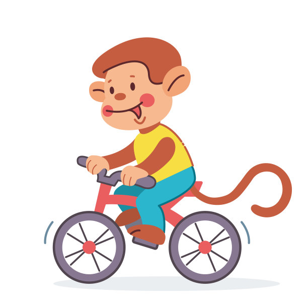 骑车的猴子