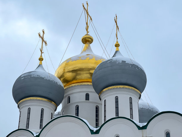 俄罗斯风格 建筑 白雪