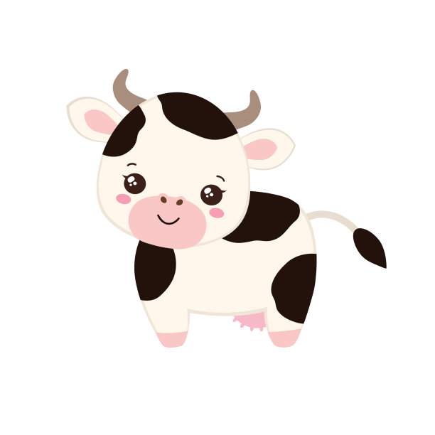 卡通奶牛可爱设计元素