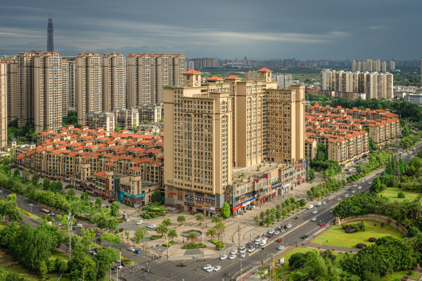 成都黄昏夕阳夜景