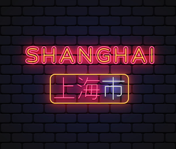 上海夜景插画