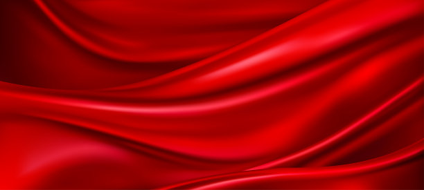 红色丝绸大气质感背景