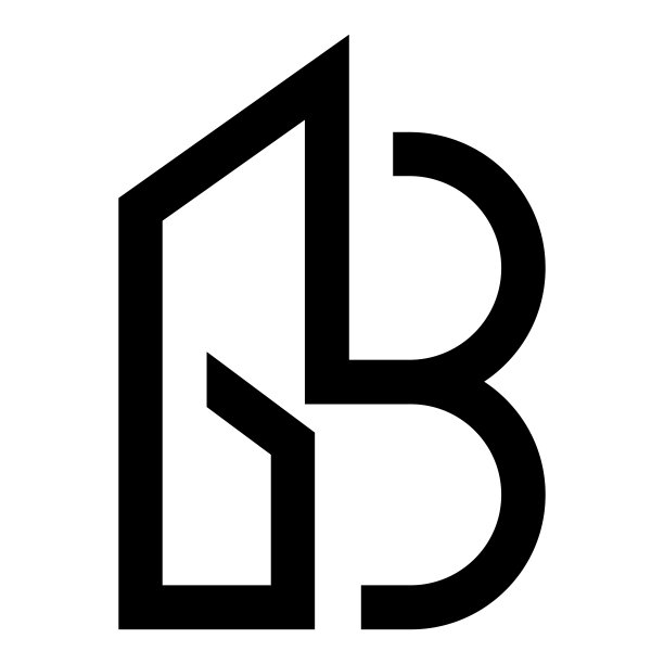 b字母标志房子logo
