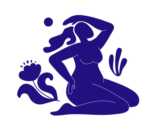 女性优雅形体logo
