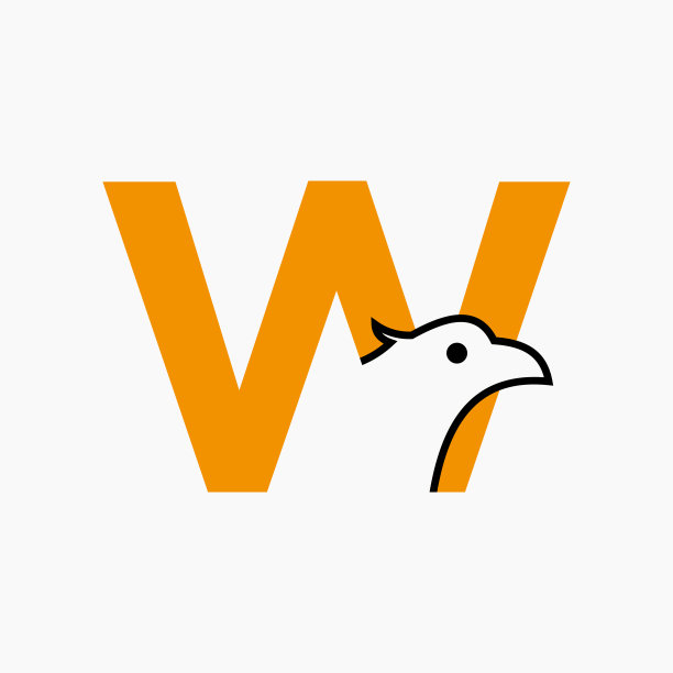 w字母翅膀logo