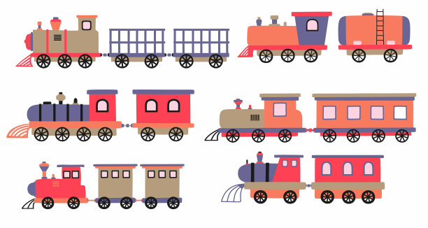 火车儿童画