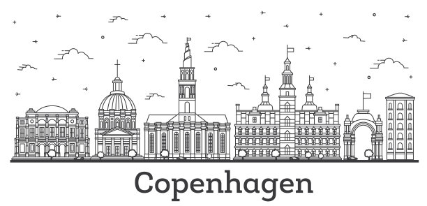 哥本哈根旅游宣传插画