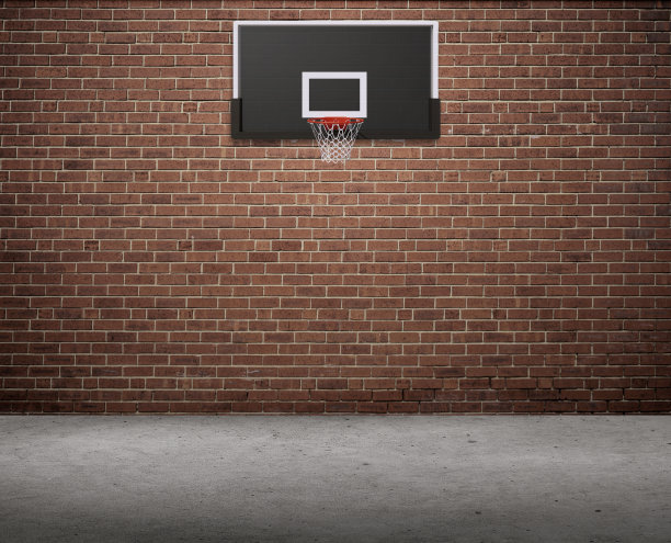 复古水泥墙篮球背景