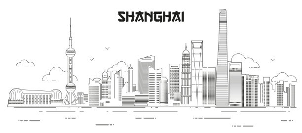 上海印象矢量图