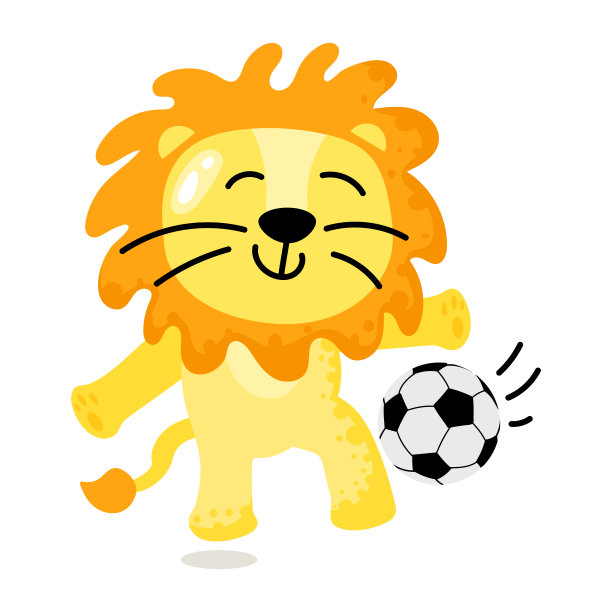 踢足球的狮子