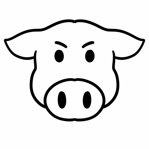 卡通猪图案logo