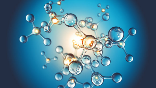 分子科技感医疗蓝色背景