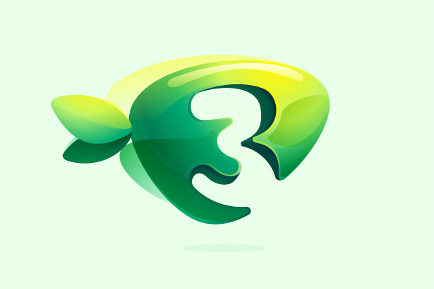 数字3叶子logo
