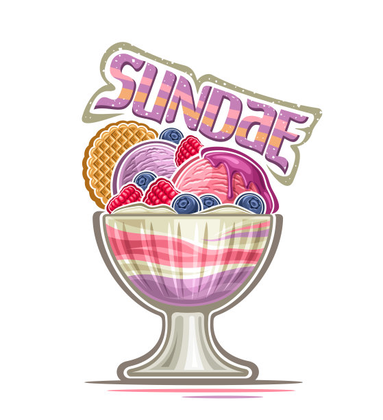 美味水果冰淇淋海报