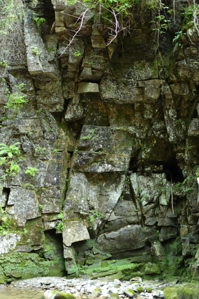 绿色山洞墙壁背景