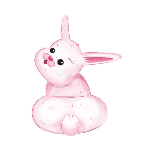 兔玩偶挂画