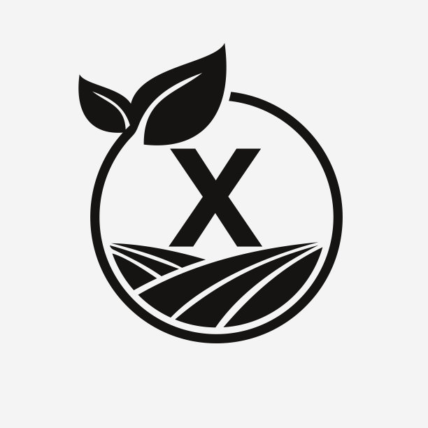绿色食品标志x字母logo