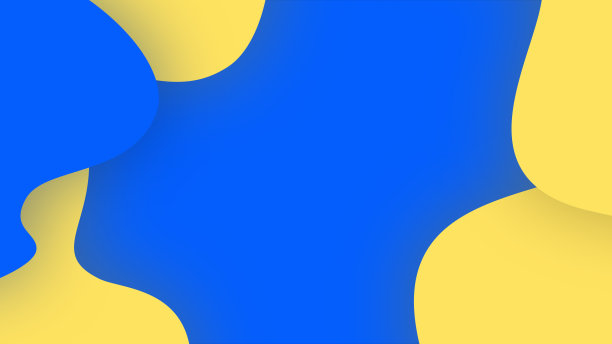 蓝黄渐变水波纹抽象背景