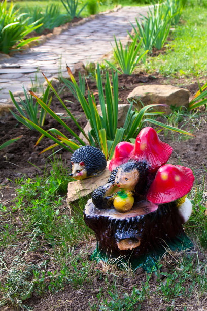 蘑菇花坛雕塑造型