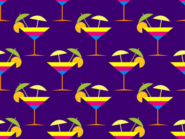 雨伞水果元素图案