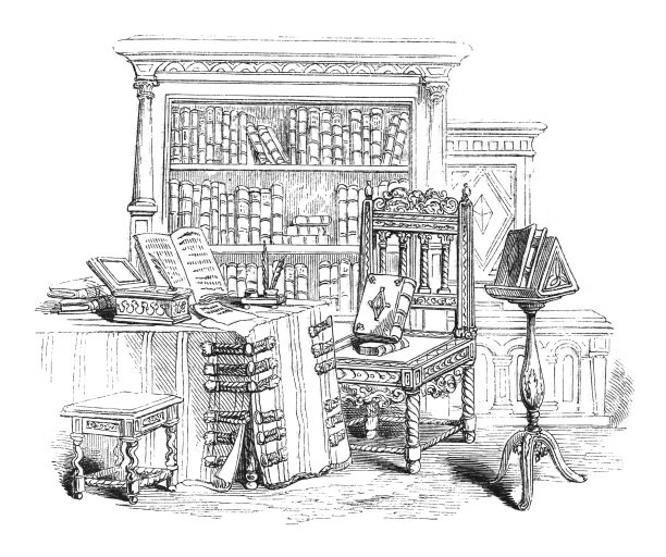 古代书房家具陈设