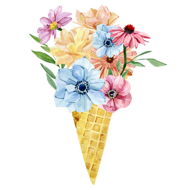 美食 插画 印花 冰淇淋
