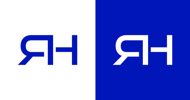 hr字母logo标志设计