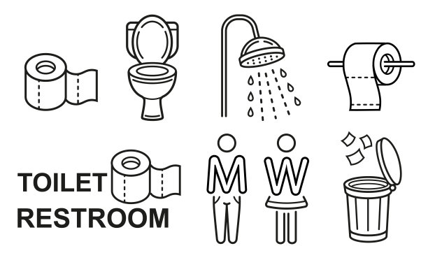 男女卫生间淋浴间标识标牌