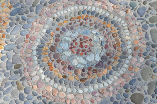 彩色石子花纹鹅卵石图案背景