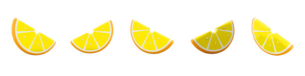新鲜柠檬水果高清实物切开的柠檬