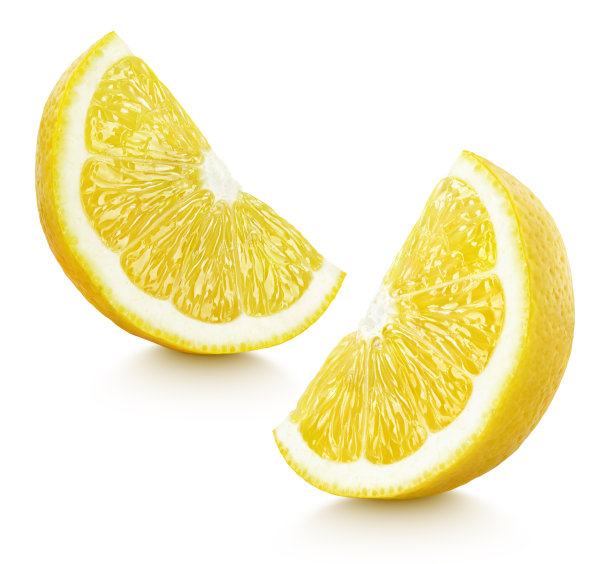 新鲜柠檬水果高清实物切开的柠檬