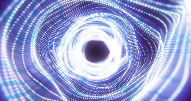 蓝色科技漩涡黑洞背景