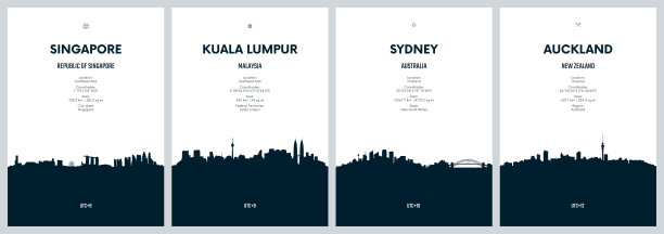 旅游海报新加坡地标
