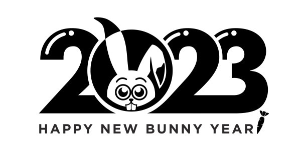 2023兔年福气海报