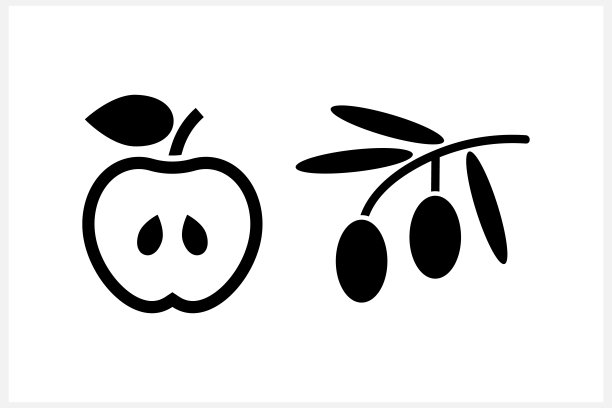 卡通苹果插画图标