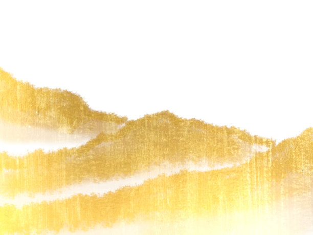 金色山脉抽象画