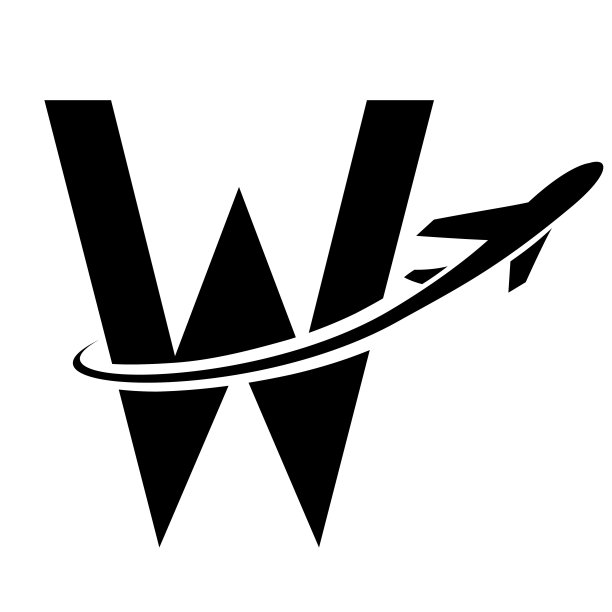 w字母飞翔logo