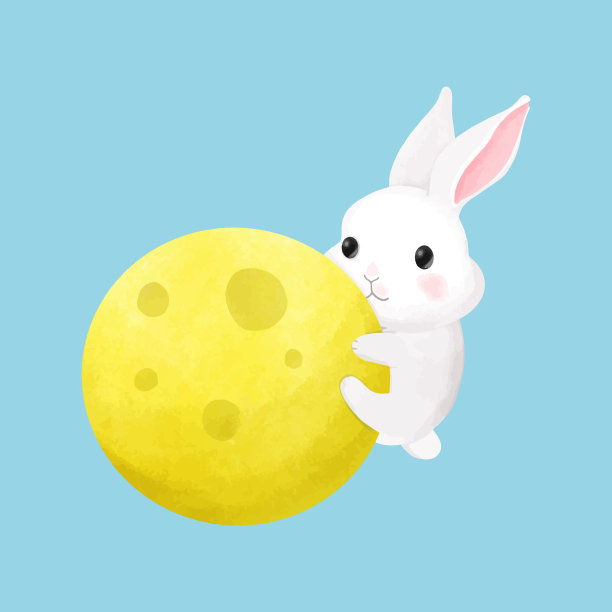 月光下的小兔