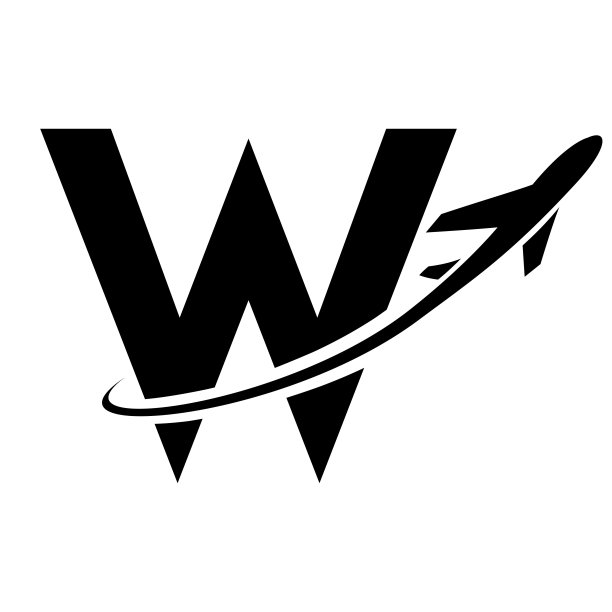 w字母飞翔logo