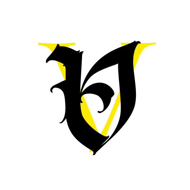 英文v字母logo