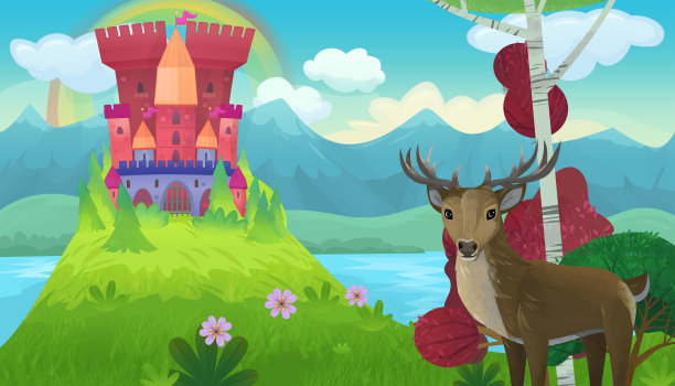 卡通森林动物城堡