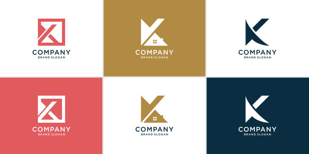 k字母建筑logo设计